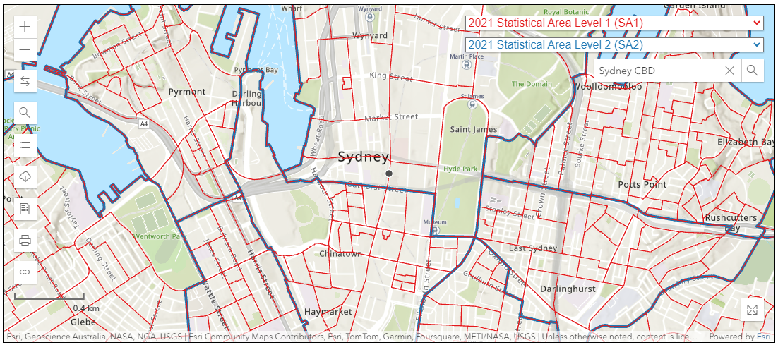Sydney CBD SA1 & SA2 Sydney CBD SA1 & SA2