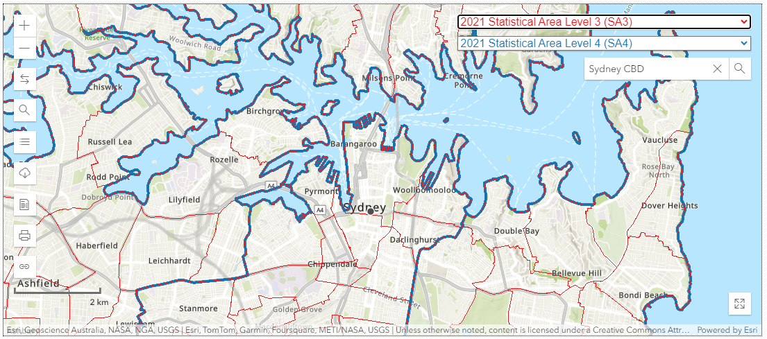 Sydney CBD SA3 & SA4 Sydney CBD SA3 & SA4