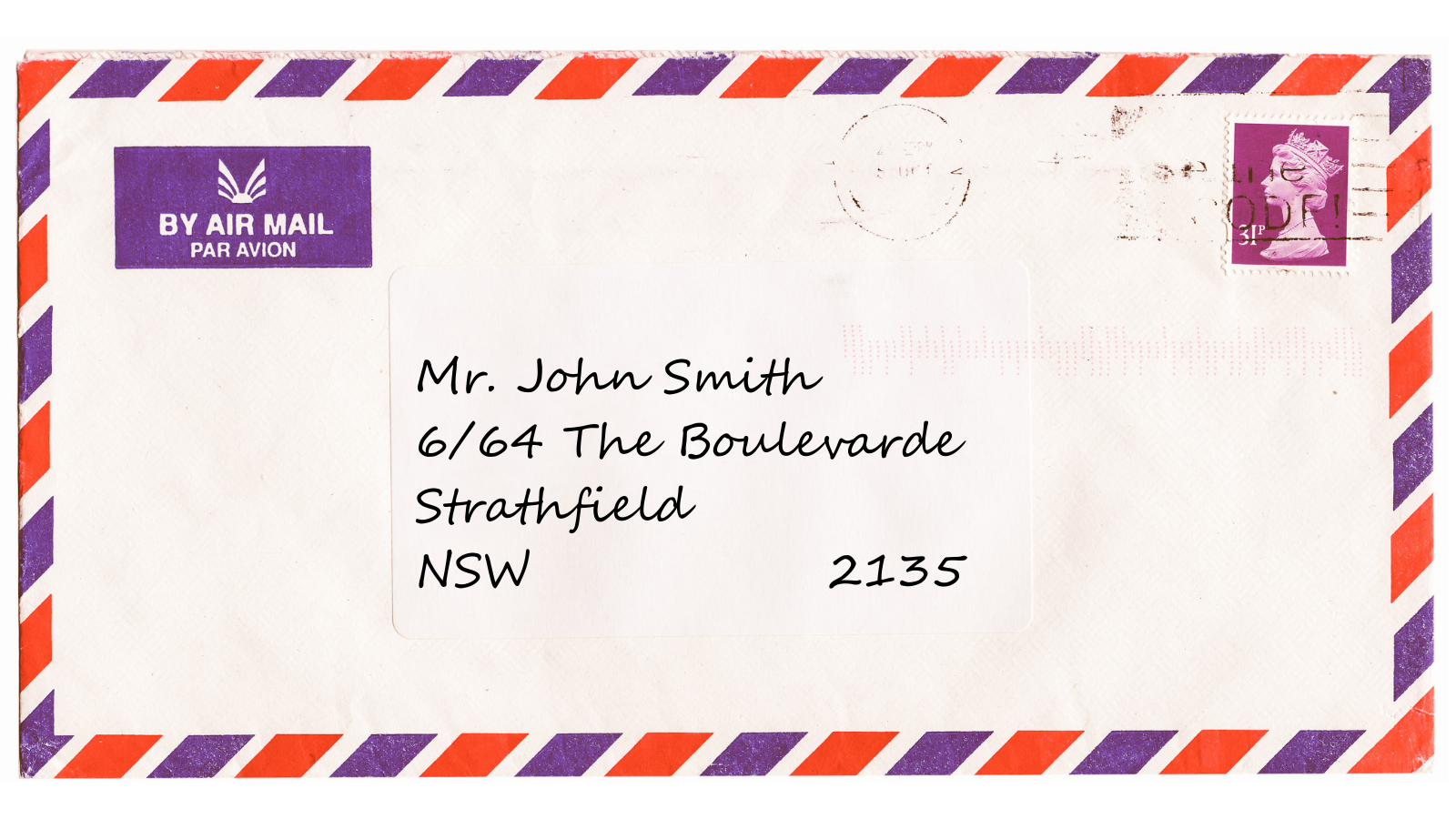 Address block on a letter Address block on a letter